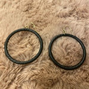 Black hoop earrings